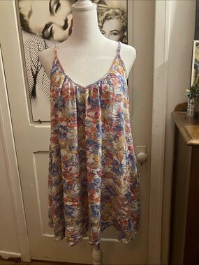 Salty Crew Multicolor Floral Spaghetti-Strap Swing Camisole Dress medium